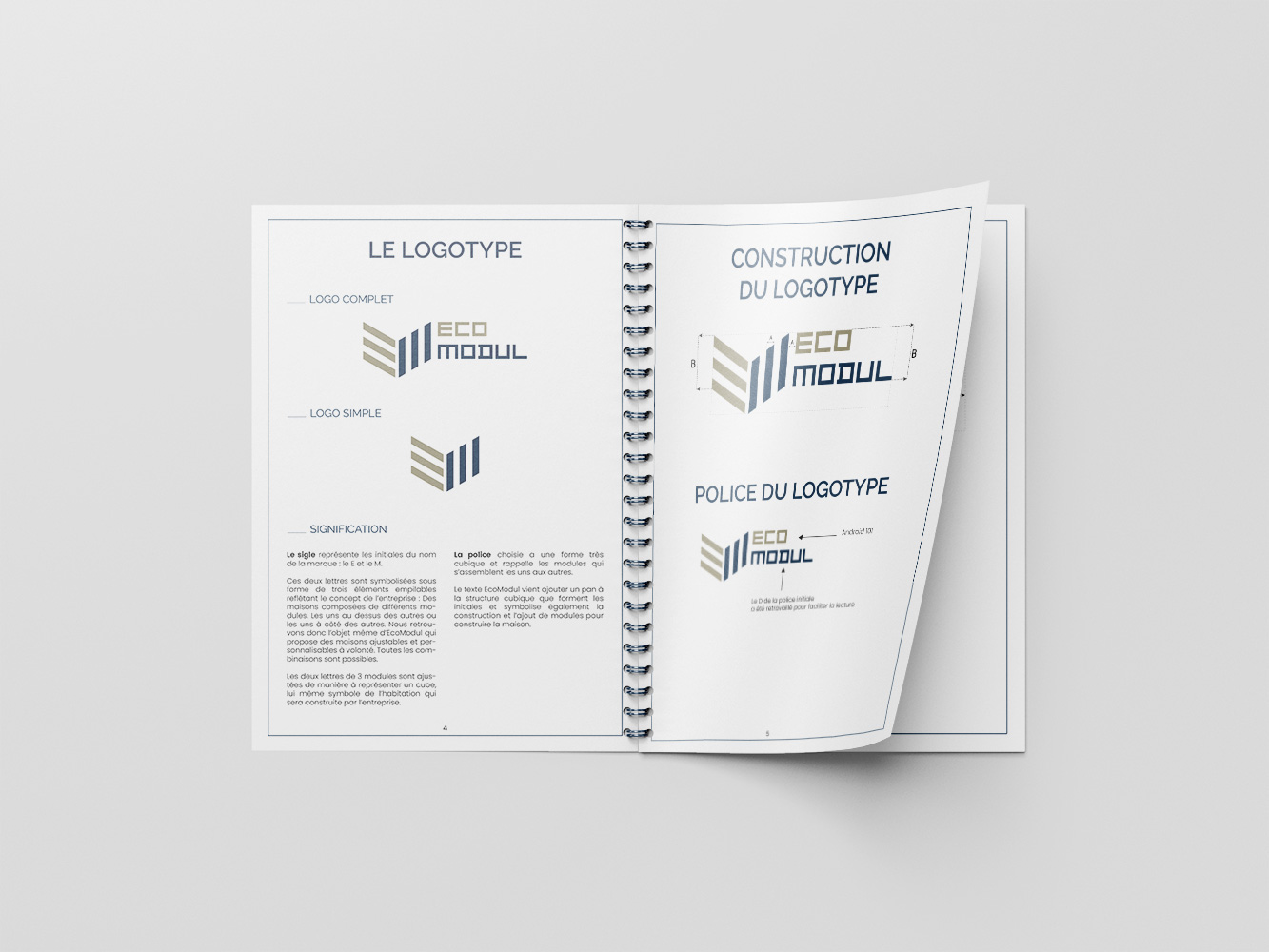 Charte graphique de l'entreprise EcoModul - Creative Screen web designer freelance Médoc