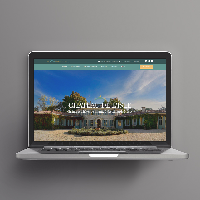 Refonte du site web du Château de l'Isle - Portfolio Creative Screen web designer freelance Médoc
